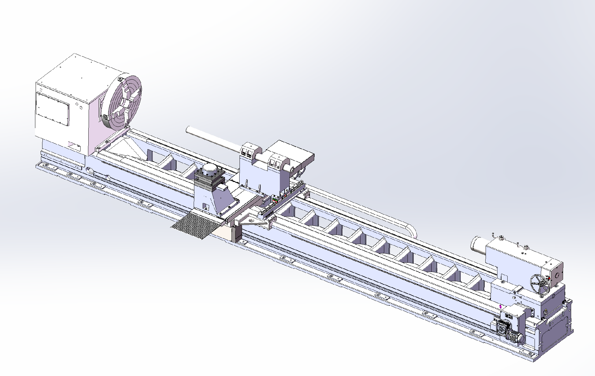 CTK61 M Series × 1-5M/10T CNC large Horizontal Turning and Boring Lathe